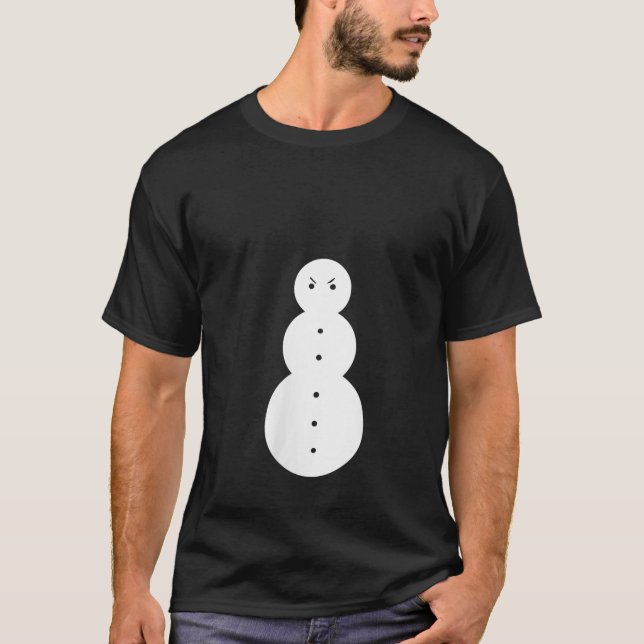 Camiseta Womens Jeezy Snowman Funny Angry Snowman V Neck  (Frente)
