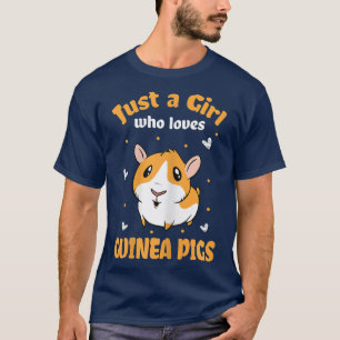Camiseta Womens Just A Girl Who Loves Guinea Pigs Cute Cavy