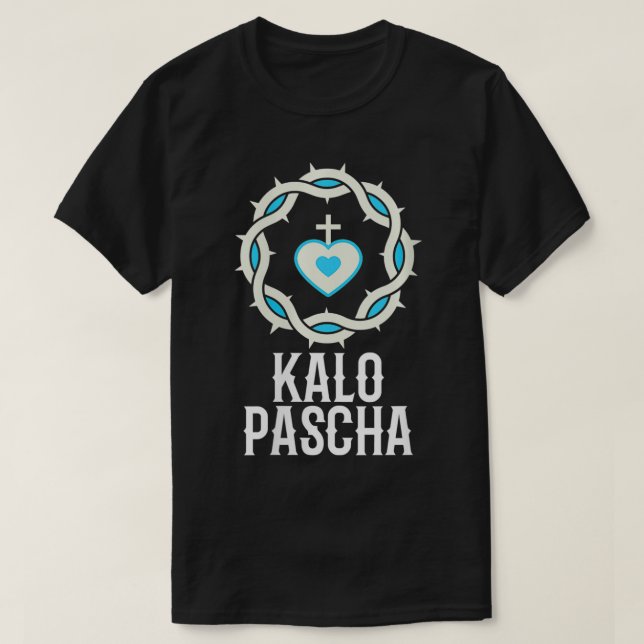 Camiseta Womens Kalo Pascha Felz pascoa grego de Páscoa VNe (Frente do Design)