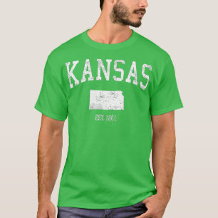 Camiseta Womens Kansas Vintage Sports Design KS