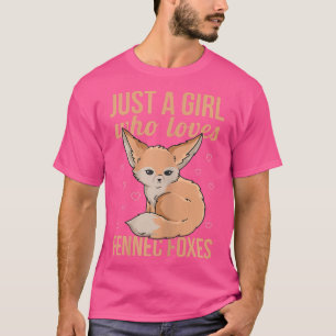 Camiseta Womens Kawaii Fennec Fo Cote para uma Menina Fenne