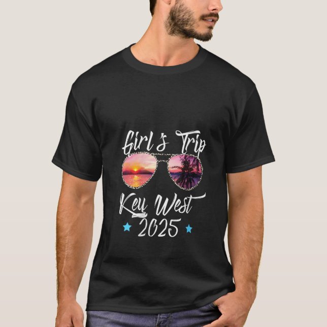 Camiseta Womens Key West Girls Trip 2025 Legal Sunset Beach (Frente)