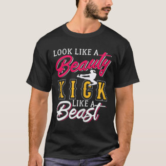 Camiseta Womens Kickboxing Look Like A Beauty Kickboxer Lov
