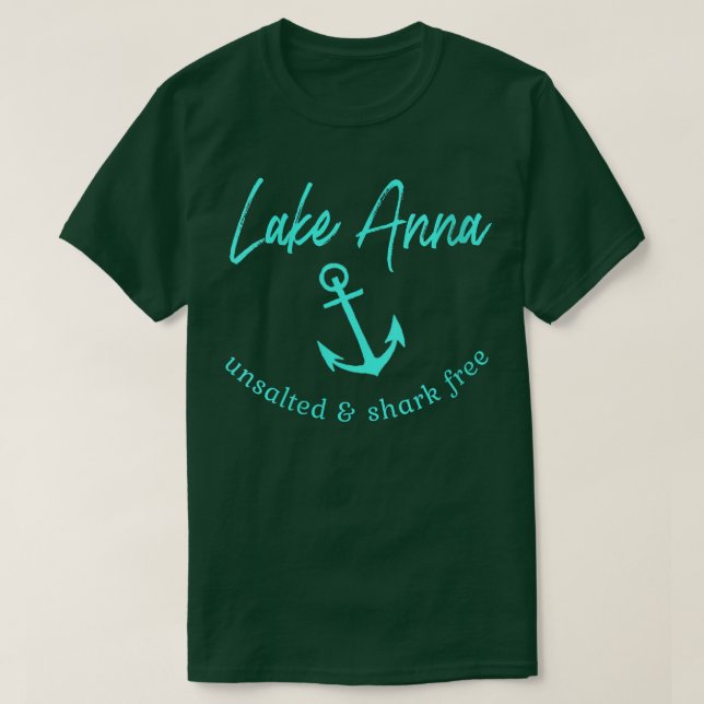 Camiseta Womens Lake Anna Não Salgada Barco de Barco Sem Tu (Frente do Design)