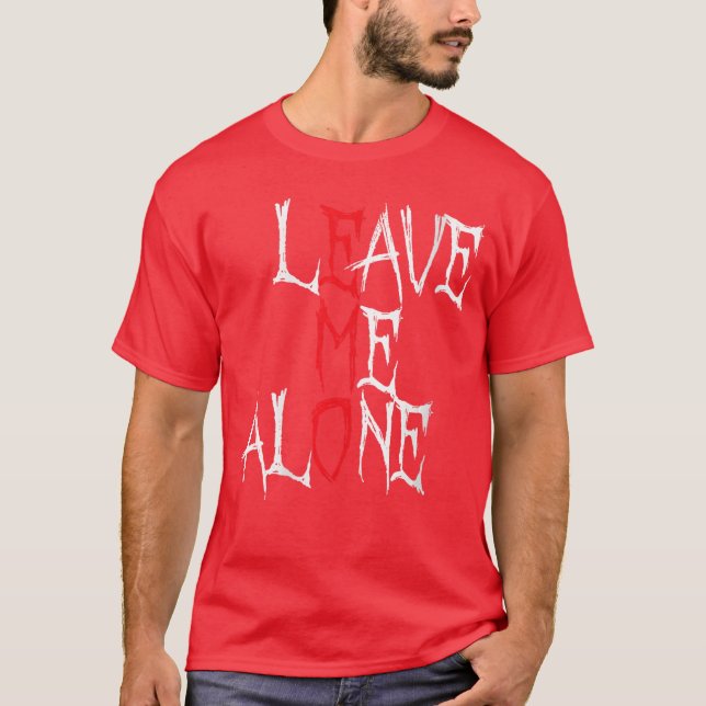 Camiseta Womens Leave me Alone Emo Aesthetic Goth Scene Alt (Frente)