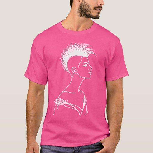 Camiseta Womens Line Art Batcaverna Gótico Simples de Desen (Frente)