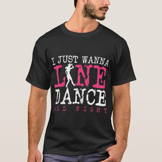 Camiseta Womens Line Dance Love Dancing Cowboy Cout (Frente)