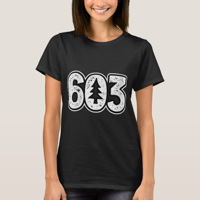 Camiseta Womens Live Or Die 603 Tree Nh Area Code New Hamps (Frente)
