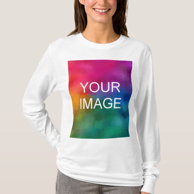 Camiseta Womens Long Sleeve T Shirts Personalizar Modelo (Frente)