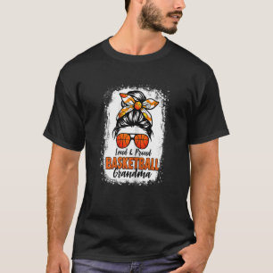 Camiseta Womens Loud And Proud Basketball Grandma Messy Bun