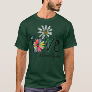 Camiseta Womens Love Daisy Flower 1St Grade Teacher Premium