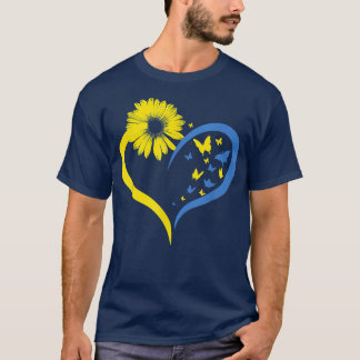 Camiseta Womens Love Heart Ukraine Sunflower Ukrainian Butt