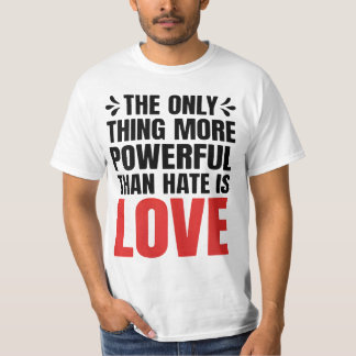 Camiseta Women's Love Over Hate Powerful Equality Feminist 