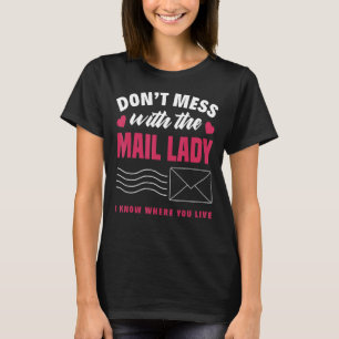 Camiseta Womens Mail Carrier Mail Lady Posto Postal W