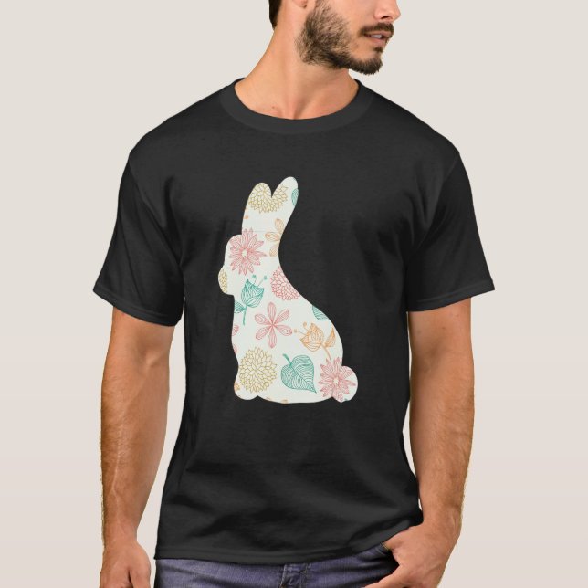 Camiseta Womens Mama Bunny Floral Mommy Bunny Easter Mom (Frente)