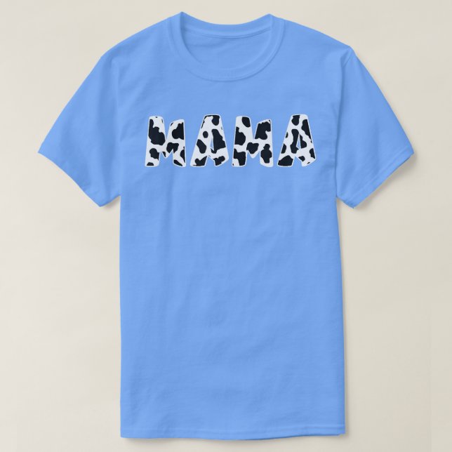 Camiseta Womens Mama Cow Print Cow Pattern Farmer Mom Mothe (Frente do Design)