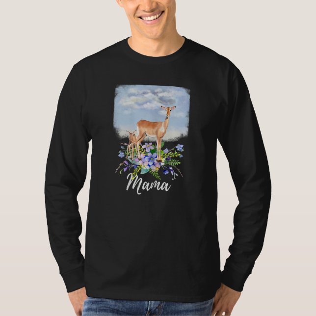 Camiseta Womens Mama Deer Mommy Cute Doe New Mom  For Mothe (Frente)
