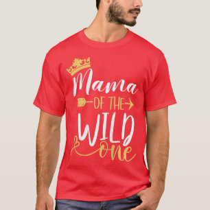 Camiseta Womens Mama of the Wild One 1st Birthday Matching