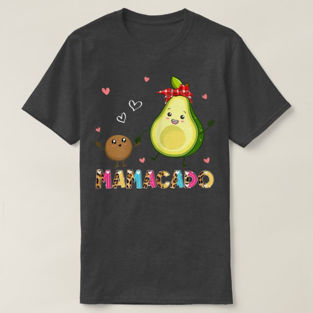 Camiseta Womens Mamacado Mama Cute Avocado Seed Mothers Day (Frente do Design)