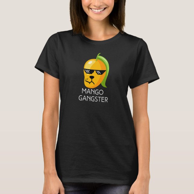 Camiseta Womens Mango Gangster - cigarro favorito de fruta  (Frente)
