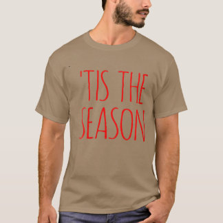 Camiseta Womens MERRY SEASON CHRISTMAS SAYING DECORATIONS L