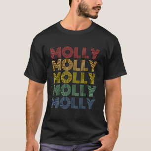 Camiseta Womens Molly Wordmark Padrão Personalizado Nome Re