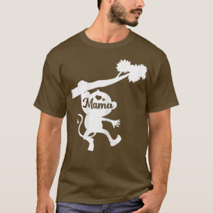 Camiseta Womens Monkey Mama Mothers Day Cute Animal Mom Mom