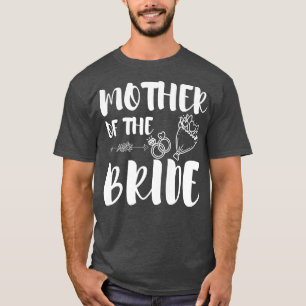 Camiseta Womens Mother of The Bride for Funny Wedding Famil