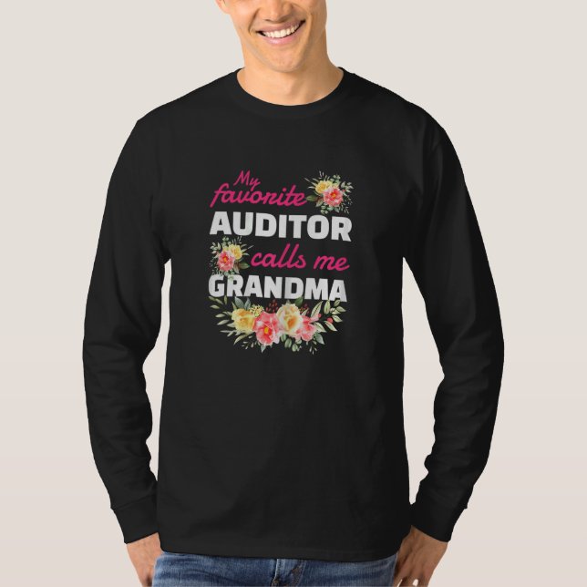 Camiseta Womens My Favorite Auditor Calls Me Grandma Grandc (Frente)