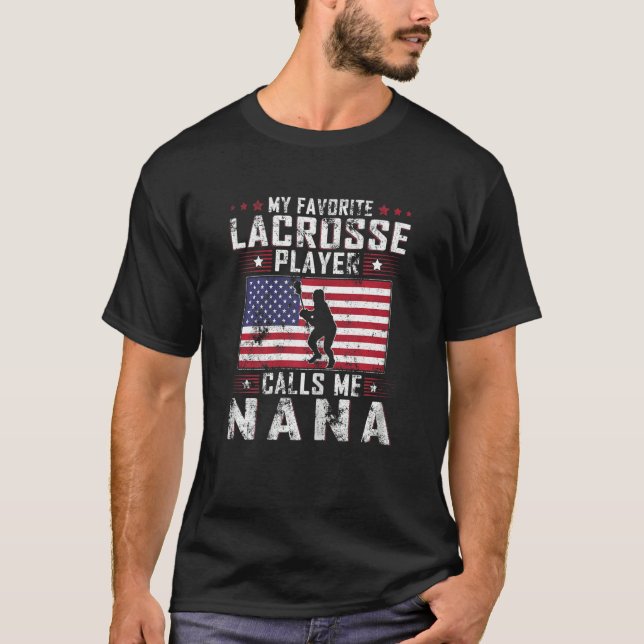 Camiseta Womens My Favorite Lacrosse Player Calls Me Nana M (Frente)