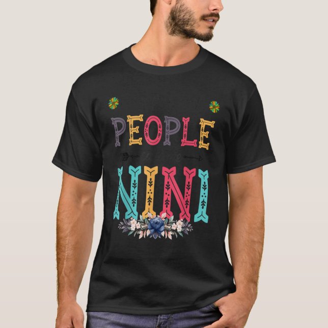 Camiseta Womens My Favorite People Call Me Nini Flower (Frente)