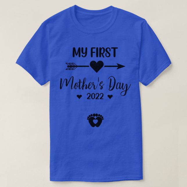Camiseta Womens My First Mothers Day Pregnancy Announcement (Frente do Design)