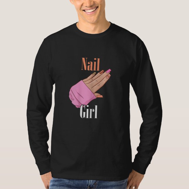 Camiseta Womens Nail Girl Manicurist Nail Technician Nail A (Frente)