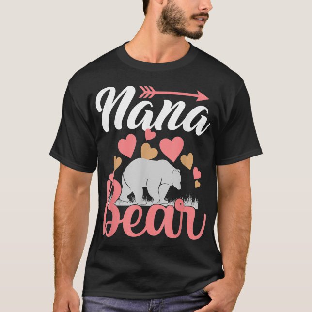 Camiseta Womens Nana Bear Cute Mother's Day Design For Gran (Frente)