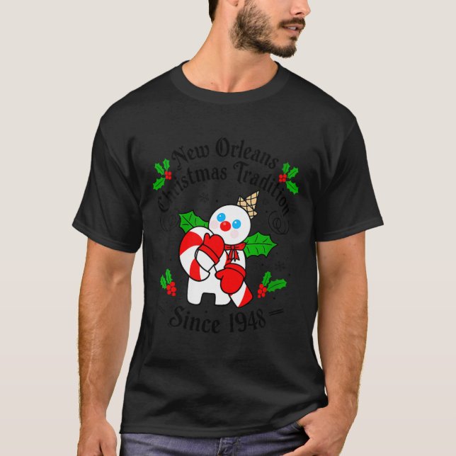 Camiseta Womens New Orleans Mr Bingle Christmas Tradition S (Frente)