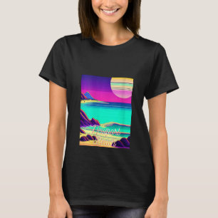 Camiseta Womens Newport Beach California Parasdisdise Retro