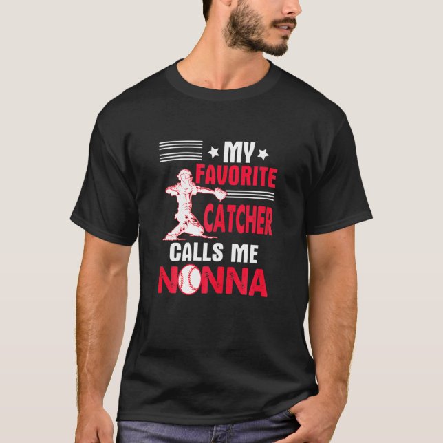 Camiseta Womens Nonna Catcher Baseball Softball Grandma Dis (Frente)