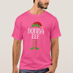Camiseta Womens Nonna Elf Family Matching Group Natal P