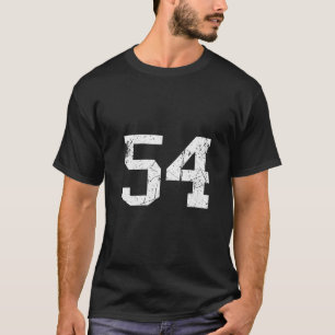 Camiseta Womens Number 54 Sports Jersey Lucky Number Retro