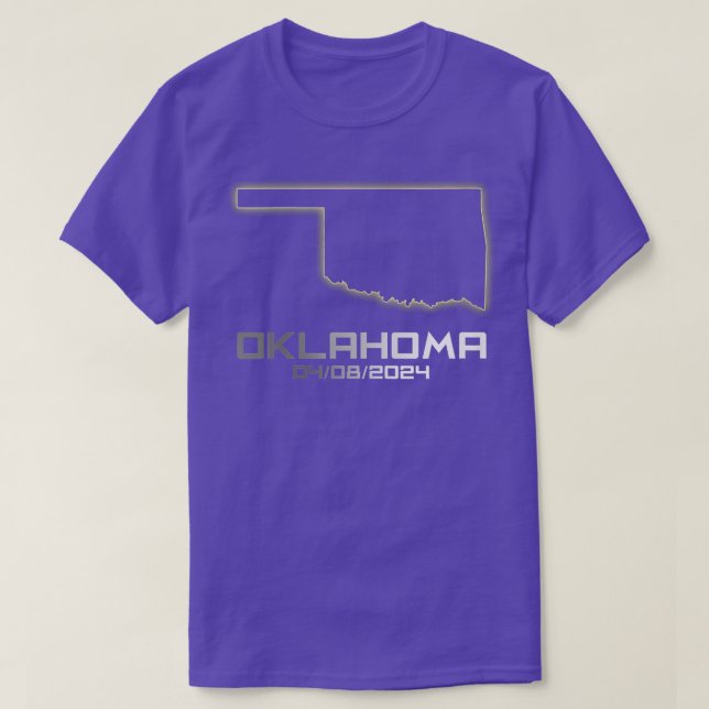Camiseta Womens Oklahoma América Astronomia Total do Eclip  (Frente do Design)