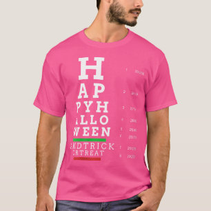 Camiseta Womens Optometrist Halloween Eye Chart - Optometri