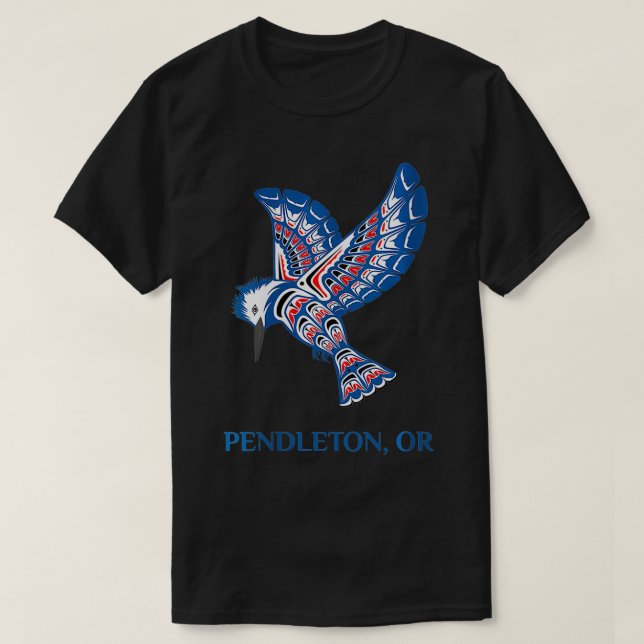 Camiseta Womens Pendleton Oregon Native American Kingfisher (Frente do Design)