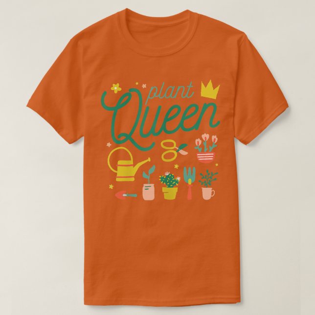 Camiseta Womens Plant Queen Farmer Gardening Garden Planter (Frente do Design)