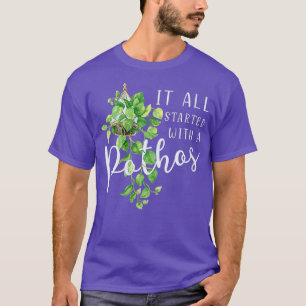 Camiseta Womens Pothos Planta Familiar Sobremeseira Dão Mal