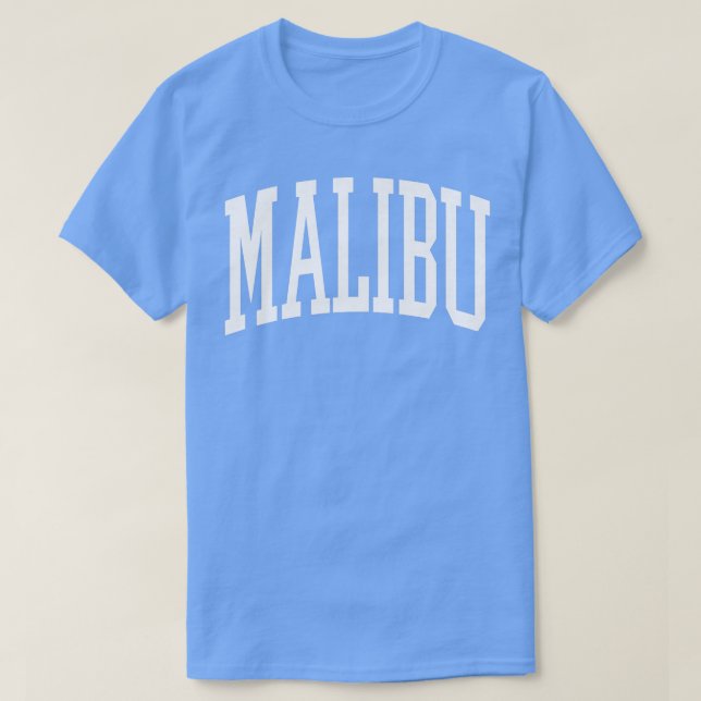 Camiseta Womens Preppy Trendy Malibu California (Frente do Design)