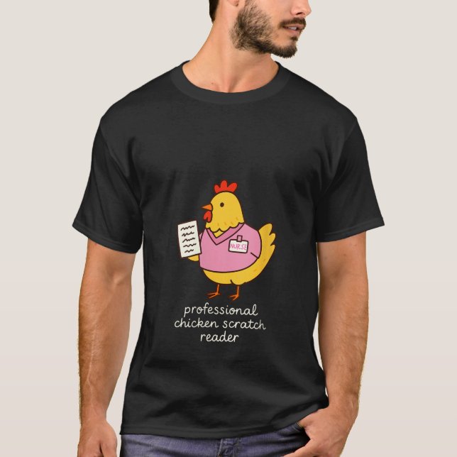 Camiseta Womens Professional frango risater reader engraçad (Frente)