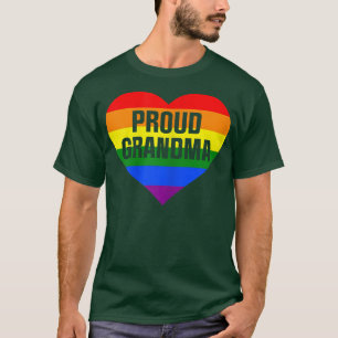 Camiseta Womens Proud Grandma  LGBT Pride Family Support  P