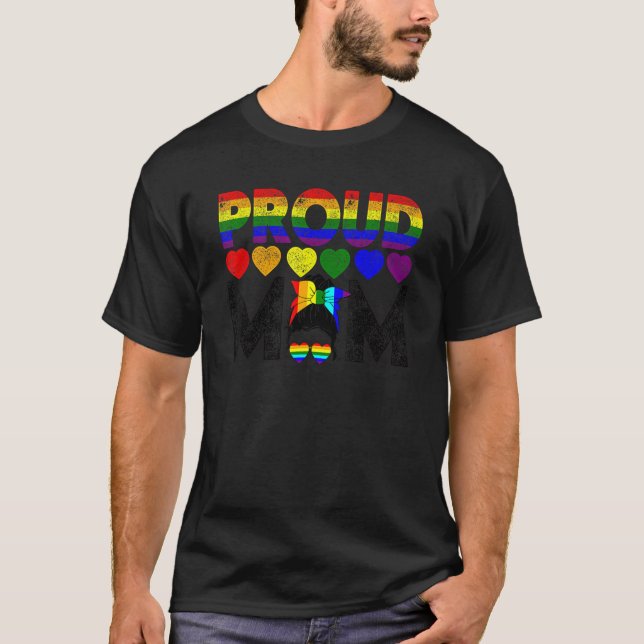 Camiseta Womens Proud Mom Lgbt (Frente)