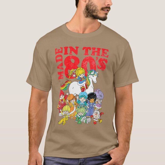 Camiseta Womens Rainbow Brite Made inhe 80s Distressed Grou (Frente)