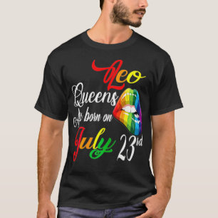 Camiseta Womens Rainbow Lábios Queens São Nasceres No Dia 2